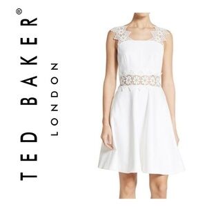 Ted Baker White Lace Detail Dress
